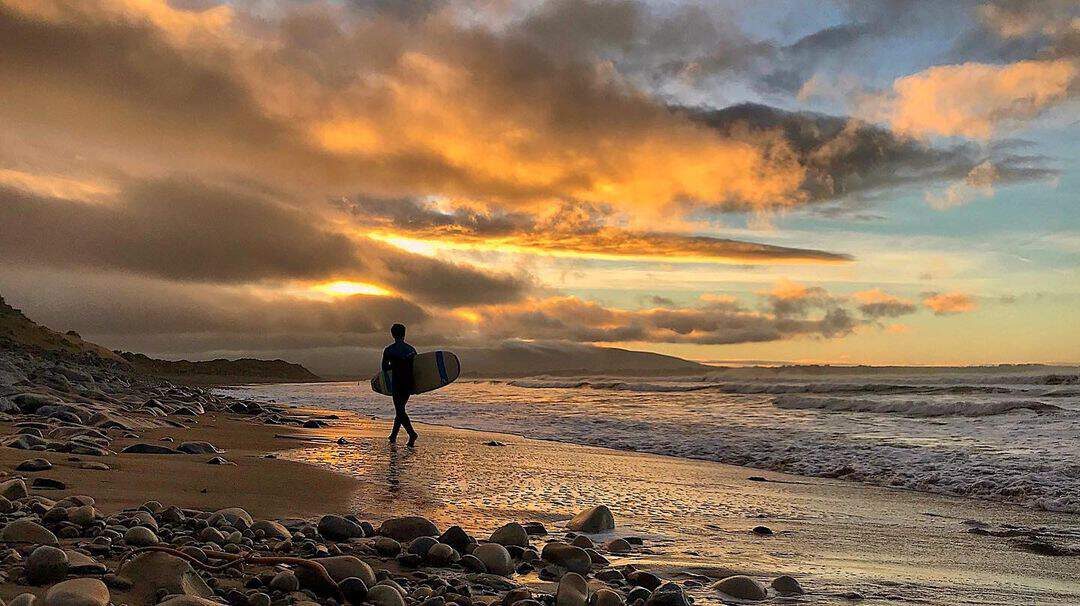 Surfer surfing, Strandhill beach, Co Sligo_Web Size